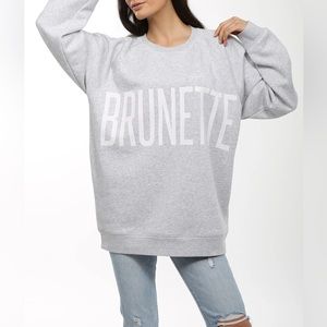 Brunette The Label Big Sister Crew NWOT Size M/L